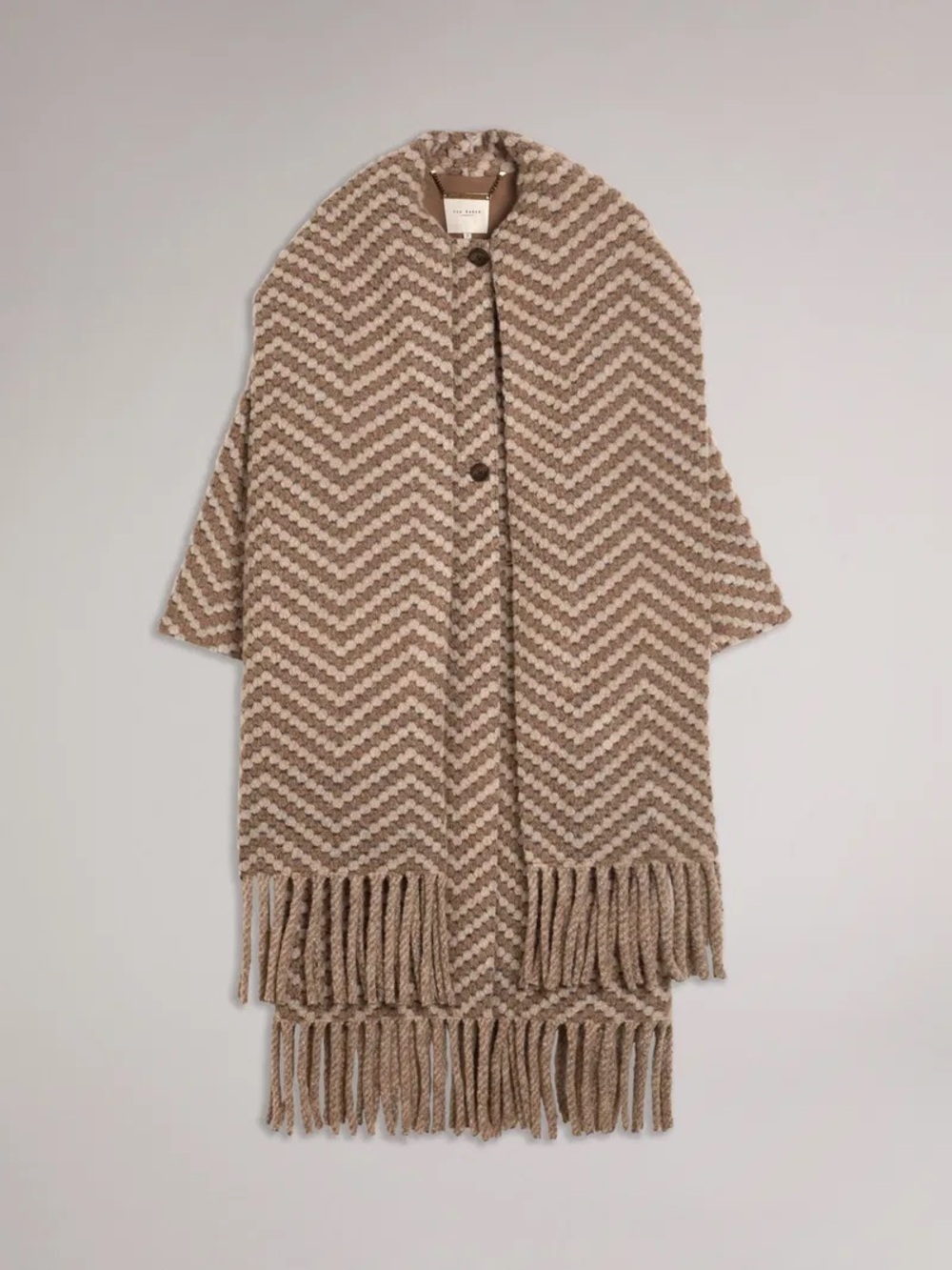 Ted Baker Jilliya Oversized Twill Knit Scarf Coat